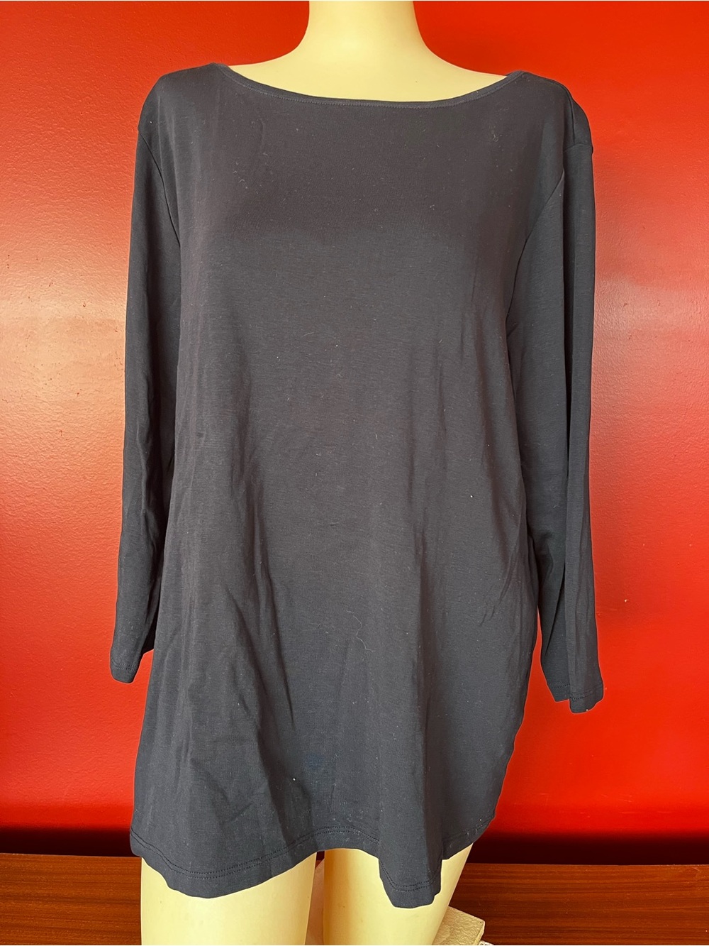 Like new Cotton Navy Talbots Boatneck Top